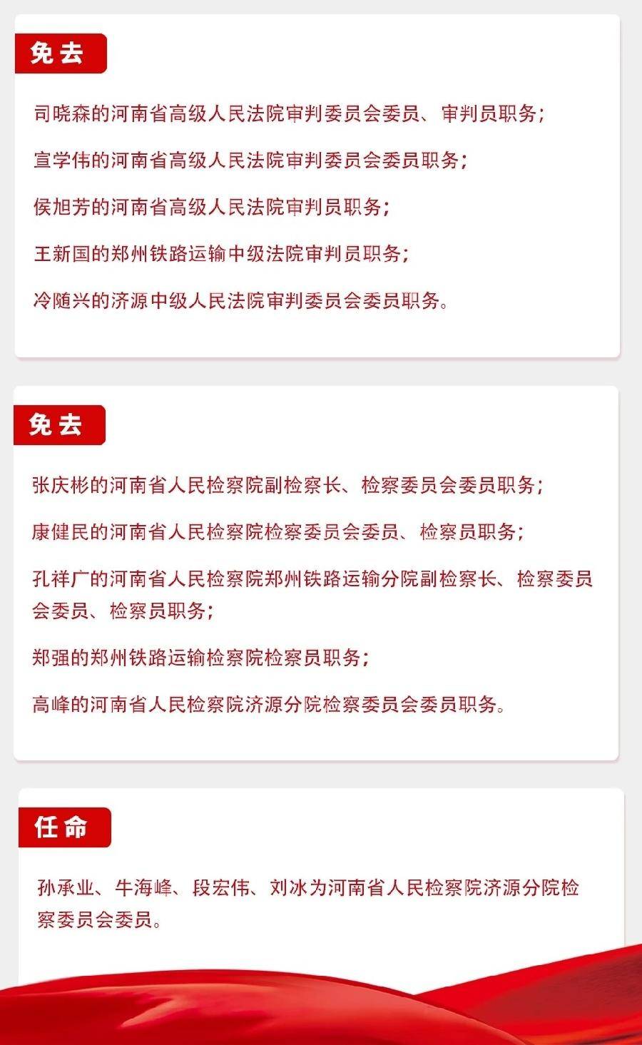 河南省高级人民法院最新任免动态概览